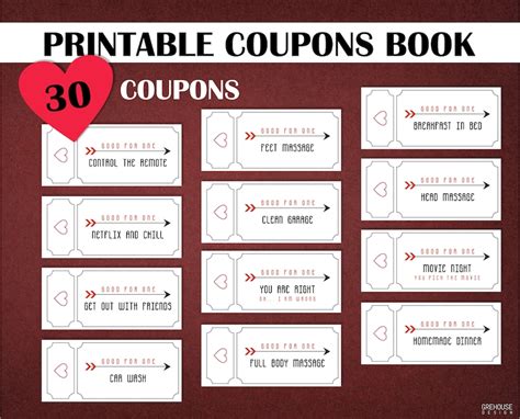 free printable love coupons for him template