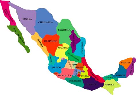 Download Mapa De La Republica Mexicana Png Map Of Mexico Clip Art Png