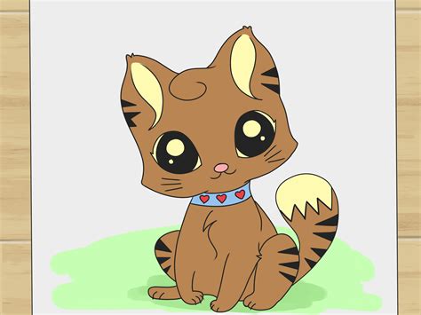 How To Draw A Cute Cartoon Cat 8 Steps With Pictures Wikihow