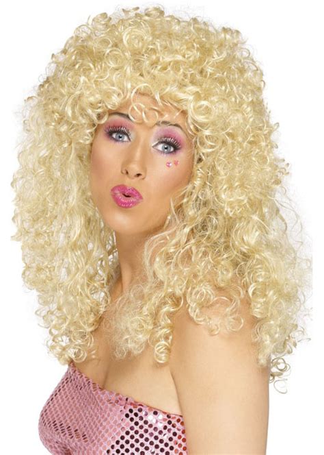 80s bubble perm blonde boogie babe ladies wig