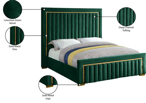 Dolce Green Velvet King Bed 3 Boxes Best Buy Furniture And Mattress