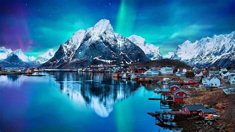 Landscape Portrait Northern Lights Wallpaper Norway 70715 Hd