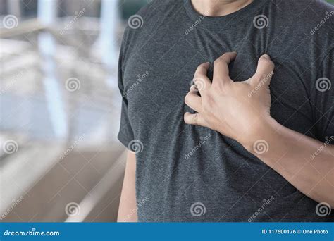 Man Disease Chest Pain Suffering Heart Attack Stock Photo Image Of