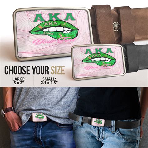 Gettee Belt Bucker Custom Alpha Kappa Alpha Sorority Lips Special