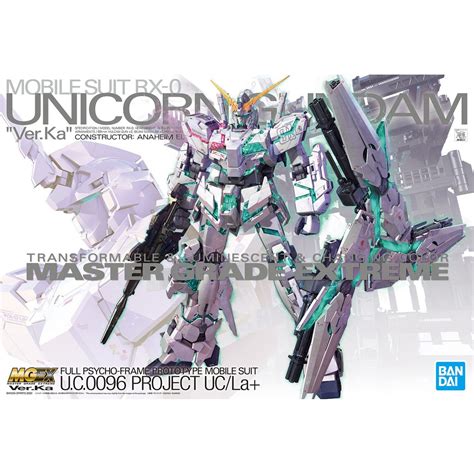 Bandai Mgex Unicorn Gundam Ver Ka Full Psycho Frame Prototype Mobile