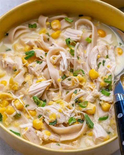 Cool chicken about 10 minutes or just until cool enough to handle. Easy Creamy Chicken Noodle Soup | Healthy Fitness Meals