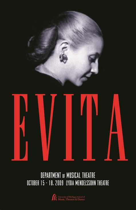You're watching the official music video for don't cry for me argentina from madonna's soundtrack album for the motion picture 'evita' released on warner b. Evita | U-M School of Music, Theatre & Dance