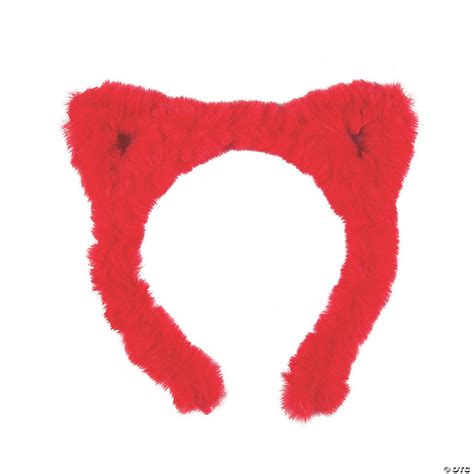 Fuzzy Christmas Cat Ear Headbands Oriental Trading