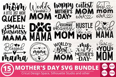 Free Mothers Day Svg Bundle Graphic By Tinyactionshop · Creative Fabrica