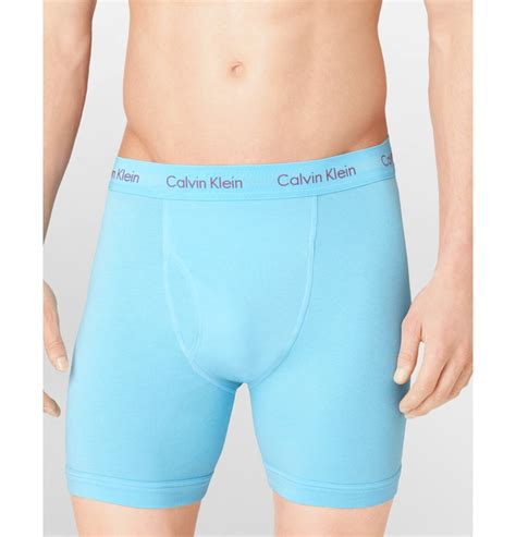Calvin Klein Cotton Stretch Boxer Briefs 2 Pack In Blue For Men Lyst