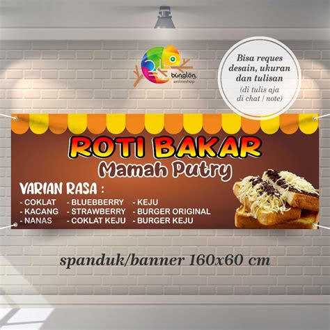 Jual 160x60 Spanduk Banner Roti Bakar Spanduk Martabak Shopee Indonesia