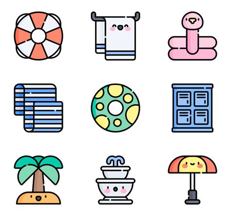 1,213 icon packs of summer | Cute easy drawings, Doodle for beginners, Free icon set