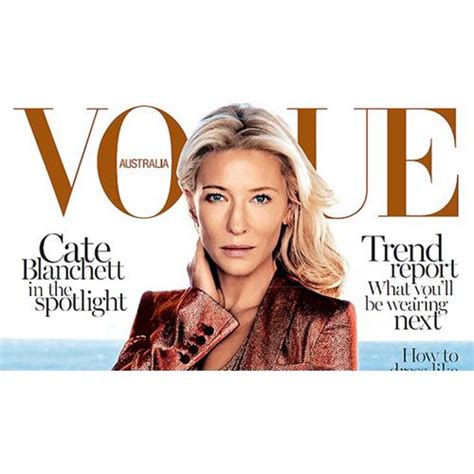 Golden Girl Cate Blanchett Shimmers On Vogue Cover Australian Womens