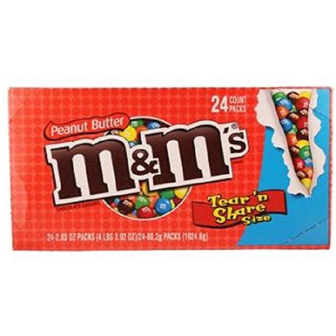 Mandm King Size Peanut Butter 283 Oz Each 24 In A Pack