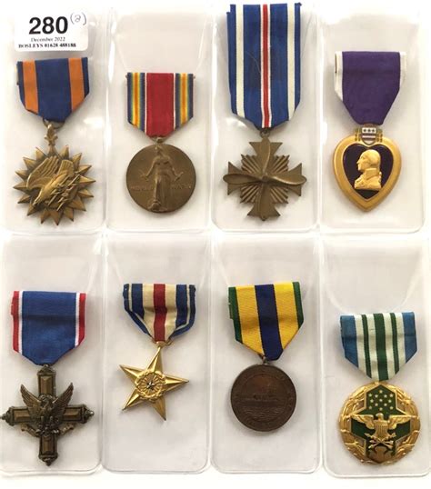 8 United States Usa Military Medals Air Medal Ww1 Victory Medal