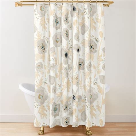Watercolor Poppies Shower Curtain By Studioposies Poppy Shower