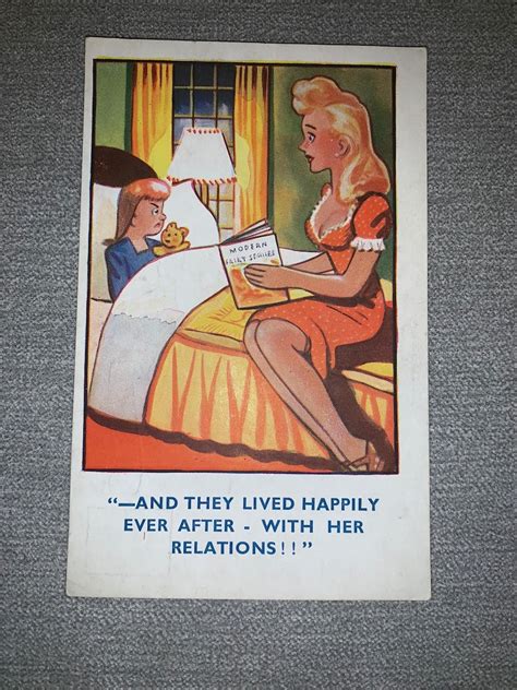 Risqué 1950 S Cartoon Postcard Quirky Funny Quotes Etsy Canada