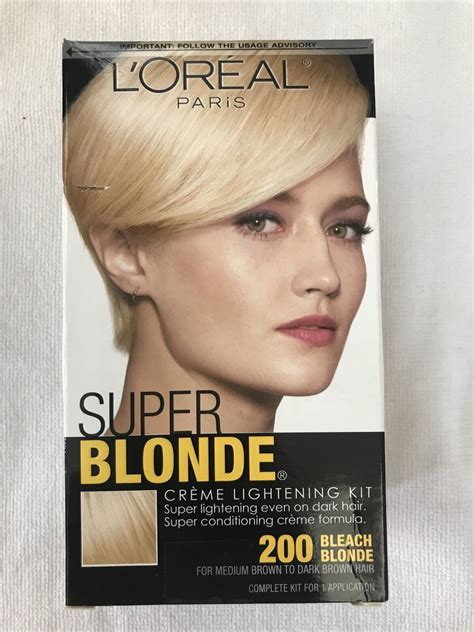Loreal Paris Super Lightening Creme Formula 200 Bleach Blonde Hair Dye