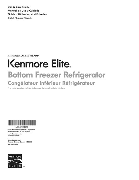 Kenmore Elite Fridge Manual