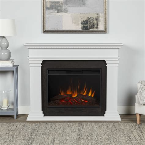 Grand White Electric Fireplace