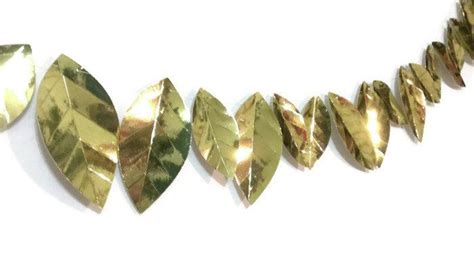 Gold Metallic Leaf Garland Silver And Gold Holiday Party Decor