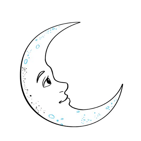 Crescent Moon Illustration
