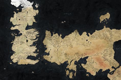 Game Of Thrones Extra Large Map Westeros And Entire Essos