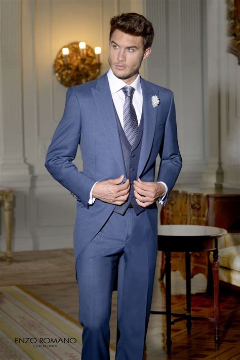 Traje de boda hombre en bogota. Chaqué de novio de la firma Enzo Romano. Disponible en ...