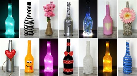 Creative Ideas With Glass Bottles Diy Decorative Bottles Home Decor Ideas Youtube