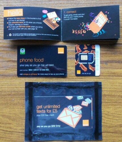 2g 3g Orange Uk Pay As You Go Sim Card Simcard Old Type Brand New