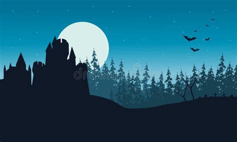 Creepy Vector Forest Stock Vector Illustration Of Black 78865772