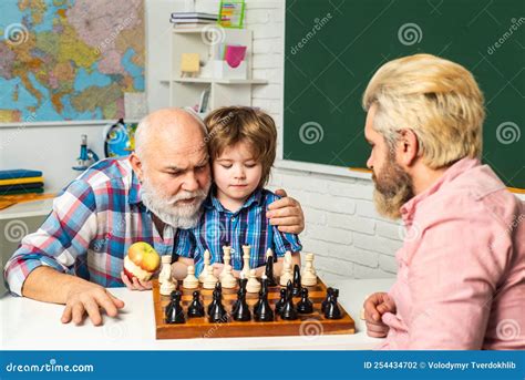 Fathers Day Grandfather Father And Son Men Generation Stock Photo