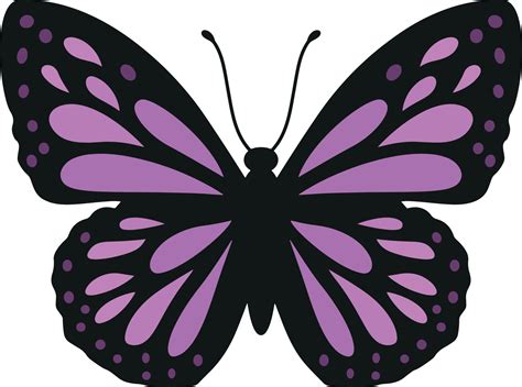 Purple Butterfly Drawing Vector Art 15329185 Vector Art At Vecteezy
