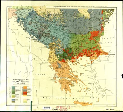 Ethnographical Map Balkan Peninsular Historical Maps Balkan