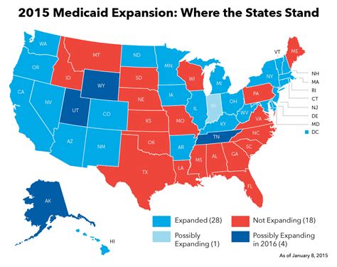 2015 Medicaid Expansion Map Where The States Stand