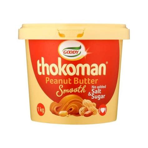 Thokoman Peanut Butter Smooth No Added Salt And Sugar 1kg Picknpay