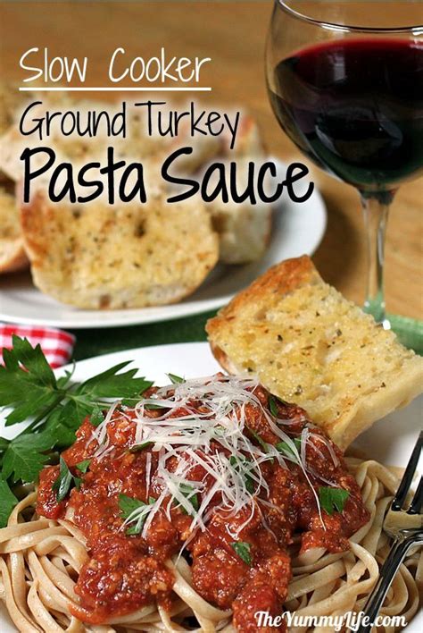 Slow Cooker Ground Turkey Pasta Sauce Recipe Pasta