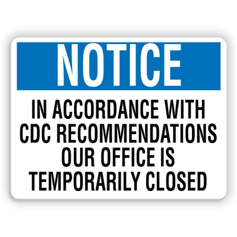 Notice In Accordance With Cdc Recommendations Our Office Is Temporarily