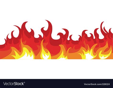 Burning Fire Royalty Free Vector Image VectorStock