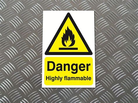 Danger Highly Flammable Warning Safety Sign Free Delivery