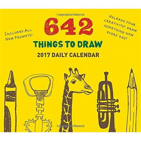 Chronicle Books 642 Things To Draw 2017 Desk Daily Calendar 6 X 5