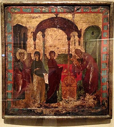 Hypapante The Presentation In The Temple Byzantine Icon 15th Century