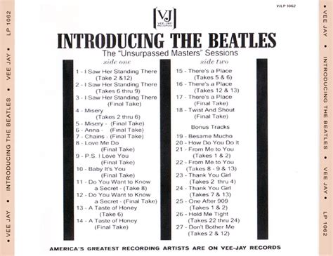 Beatles Cd The Unsurpassed Masters Sessions