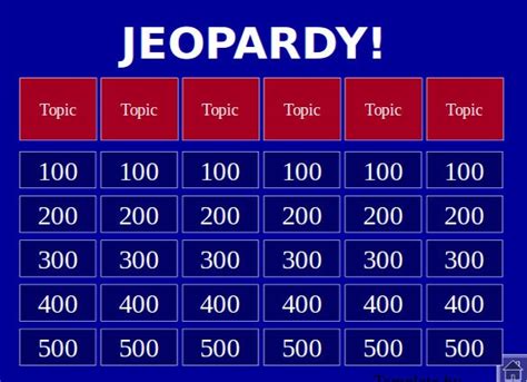 Jeopardy PowerPoint Templates Free Sample Example Format Download