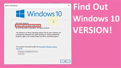 How To Find Out Windows 10 Version Windows 10 Windows 10 Microsoft