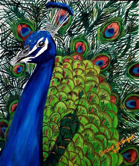 Stunning Indian Peacock Painting Reproductions For Sale