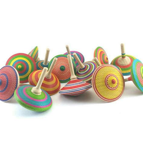 Wooden Spinning Tops Turned Top Christmas Ts Presents Etsy