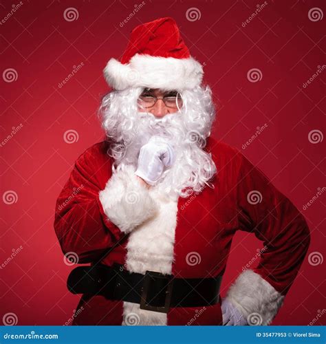 Penive Look Of Santa Claus Stock Image Image Of Winter 35477953