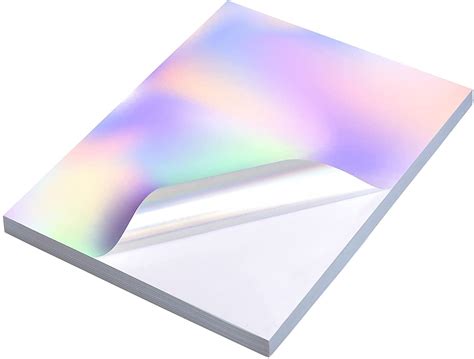 Buy Qixin 22 Sheets Holographic Sticker Paper 85 X11 Inch For Inkjet