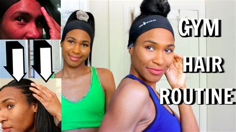 I Don T Want To Sweat My Hair Out Gym Hair Routine Youtube